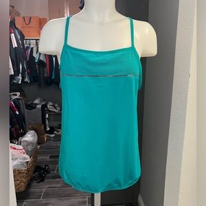 Nike Blue & Black Dri-Fit Workout Tank Top w/ Built in Bra